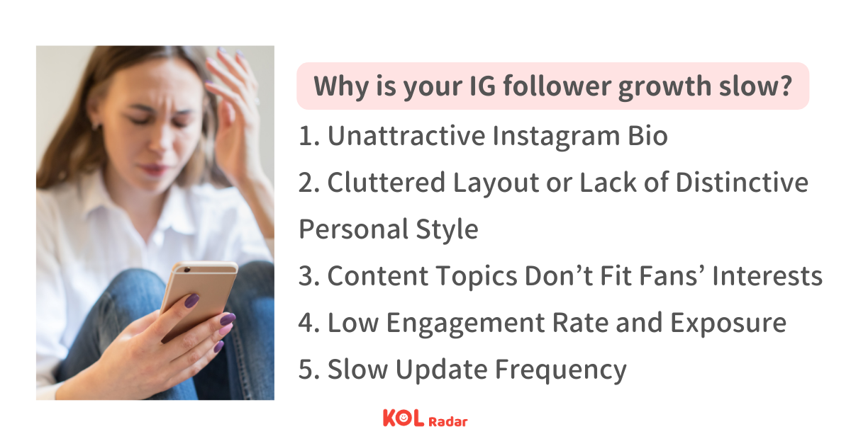 The 5 Major Reasons for Slow Increase in Instagram Followers