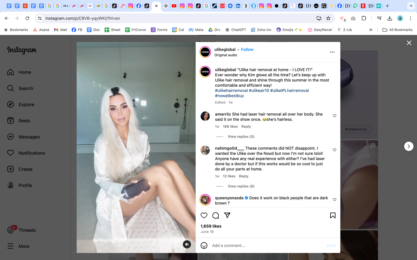 Kim Kardashian endorses Ulike product