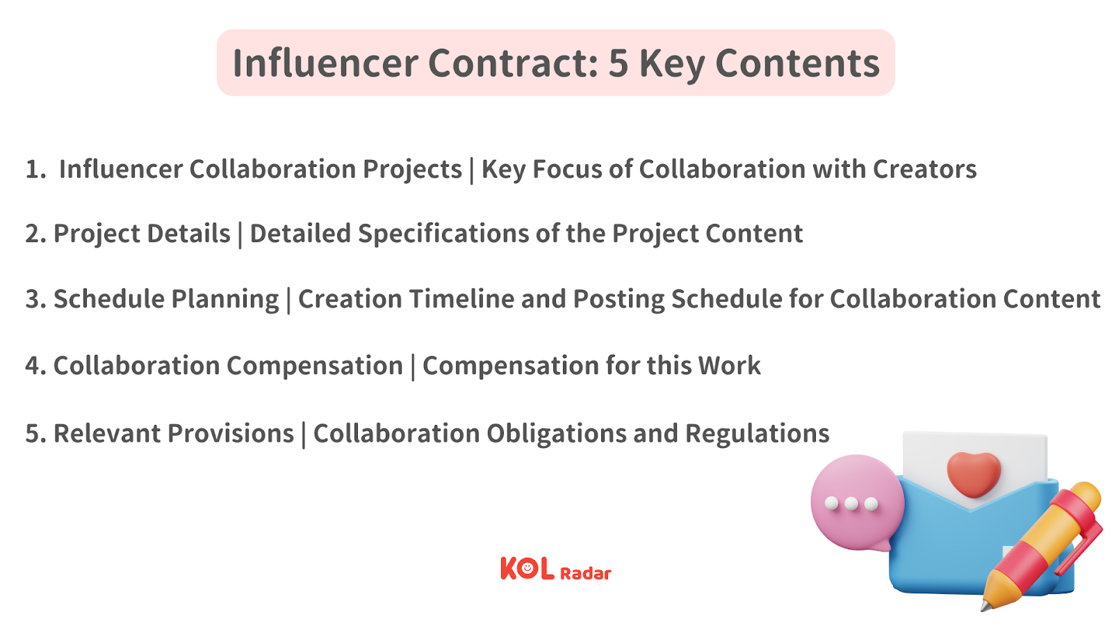 Influencer Contract: 5 key contents